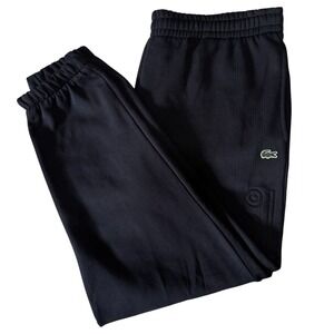 Lacoste Mens XXL Sz 7 Black Logo Sweatpants Track Pant